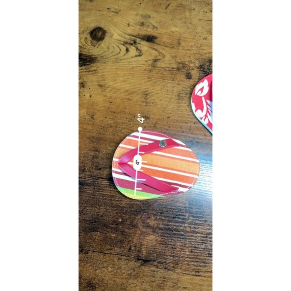 CarrieandCo Flip Flop Drink Coasters - Set Of 3 Flip Flop Drinkwear For Glasses - Picture 13 of 13